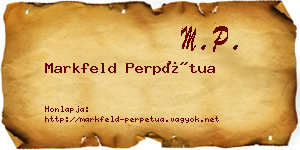 Markfeld Perpétua névjegykártya